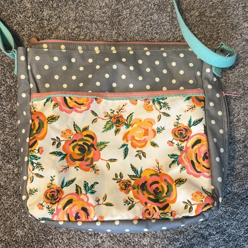 Matilda Jane Diaper Bag Floral and polka dots